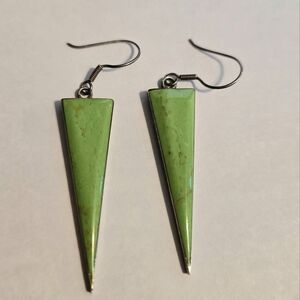 Enamel  925 Triangle Drop Earrings Mexico